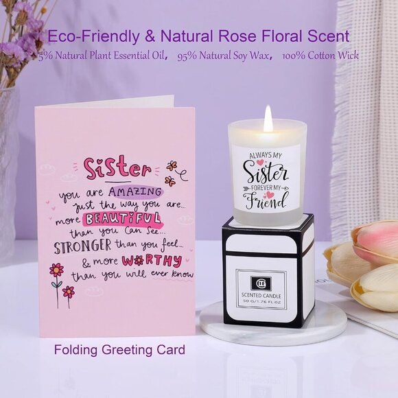 Sister Gifts Basket Set of 6 Canvas Cotton Home Decorations - Picture 5 of 7